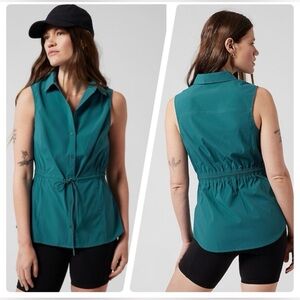 Teal Sleeveless Women's Sweater